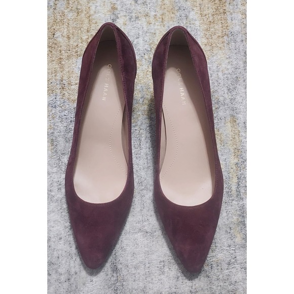 Cole Haan Shoes - $190 Cole Haan Women's  Carlotta Black Garnet Suede Pump Size 10 B W34105